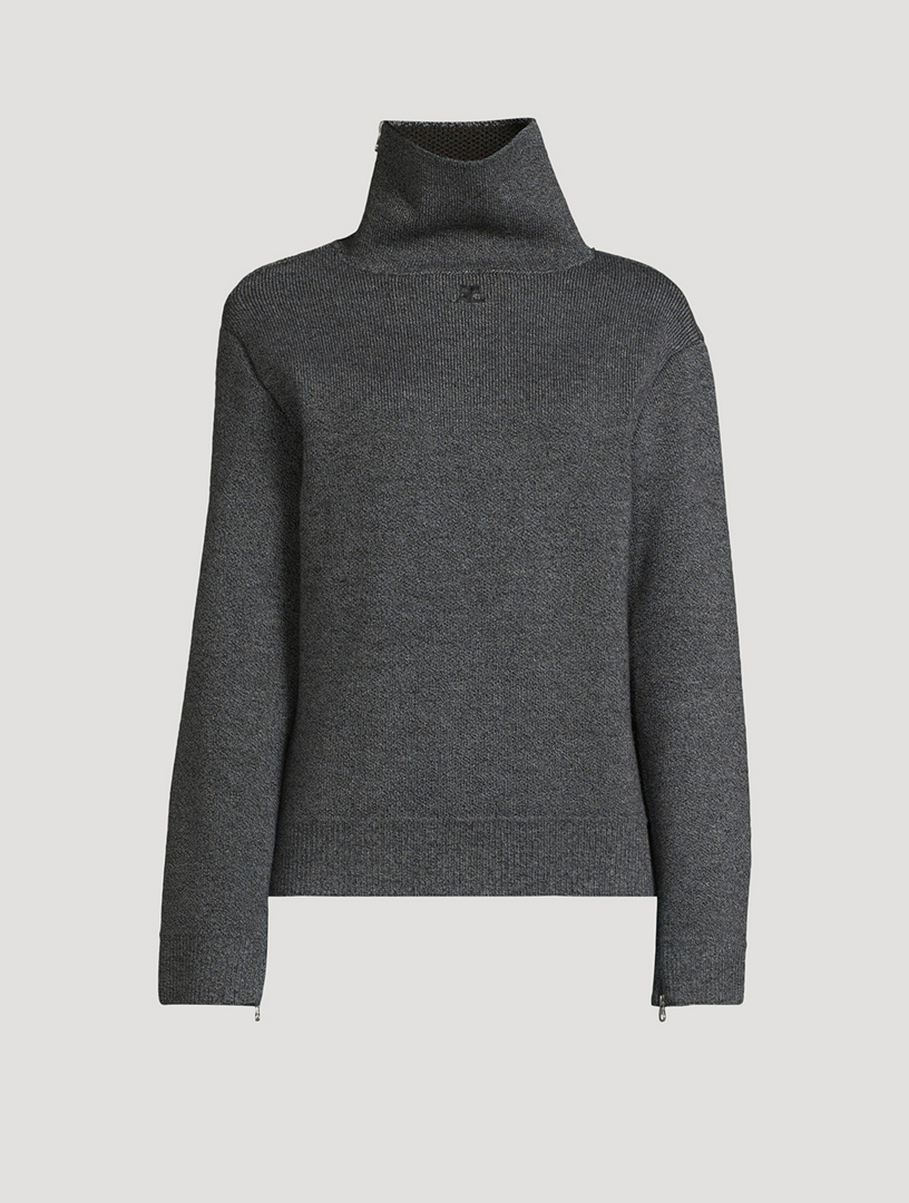 Zipped Wool Sweater