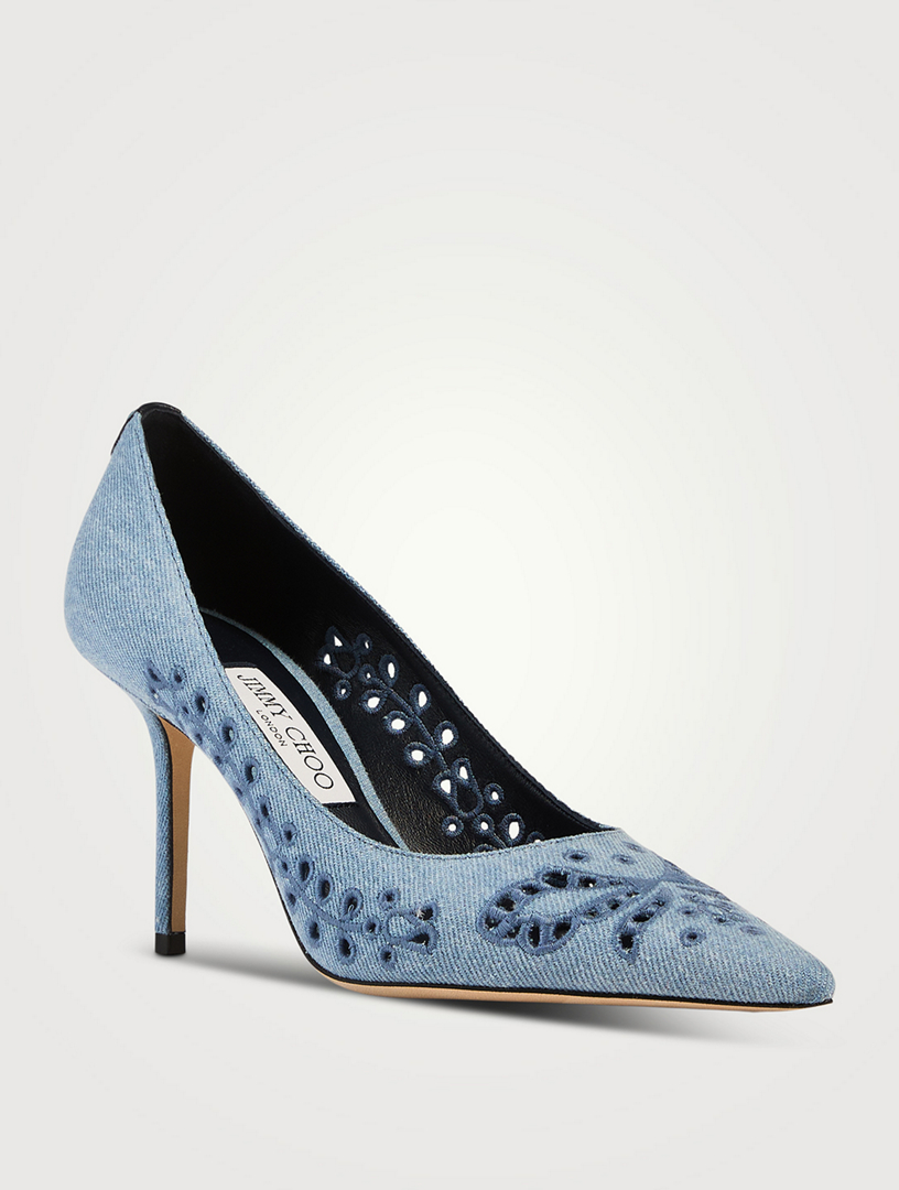JIMMY CHOO デニムブルー JIMMY CHOO ジミーチュウ トートバッグ デニム ブルー : メル