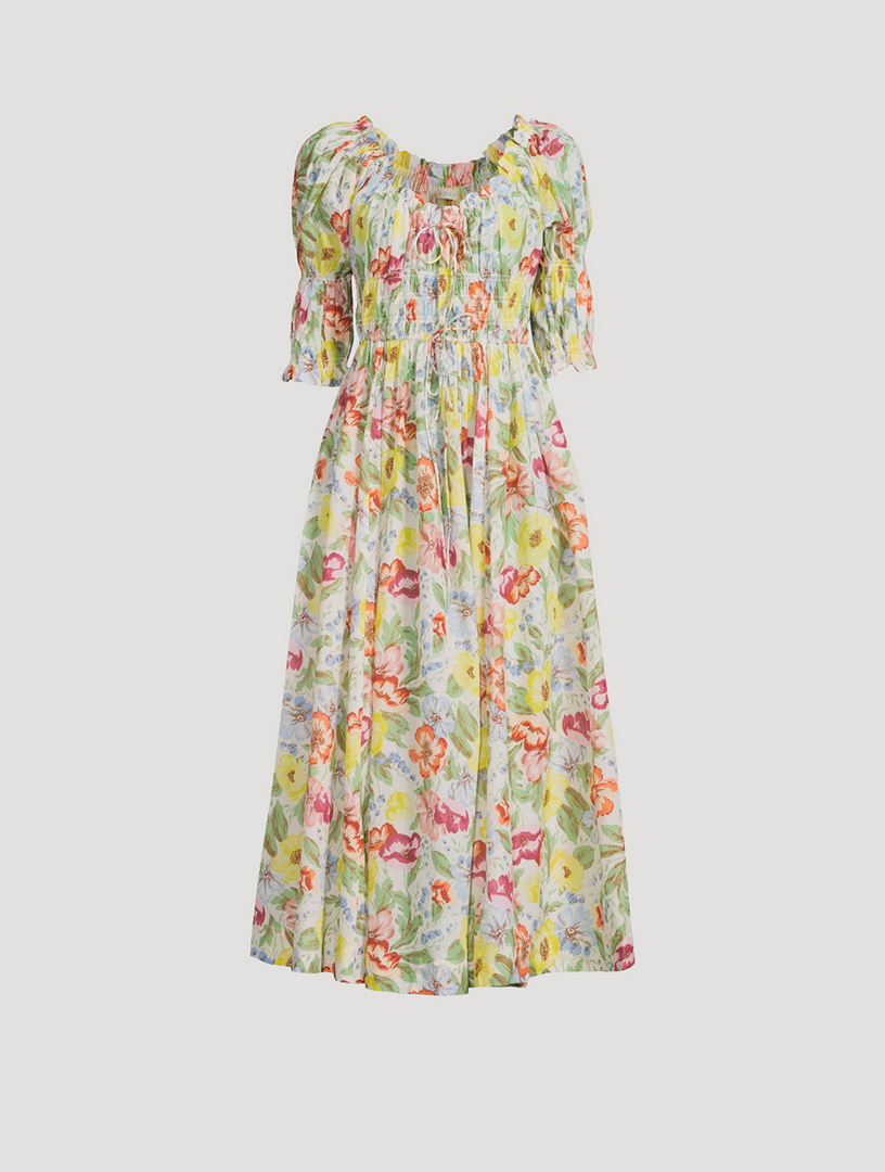 Ischia Midi Dress In Floral Print