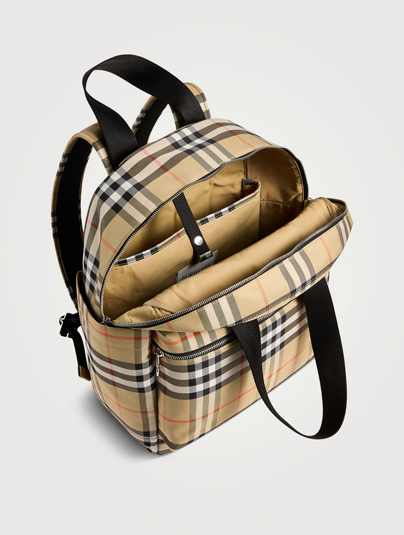 BURBERRY Check Baby Changing Backpack | Holt Renfrew
