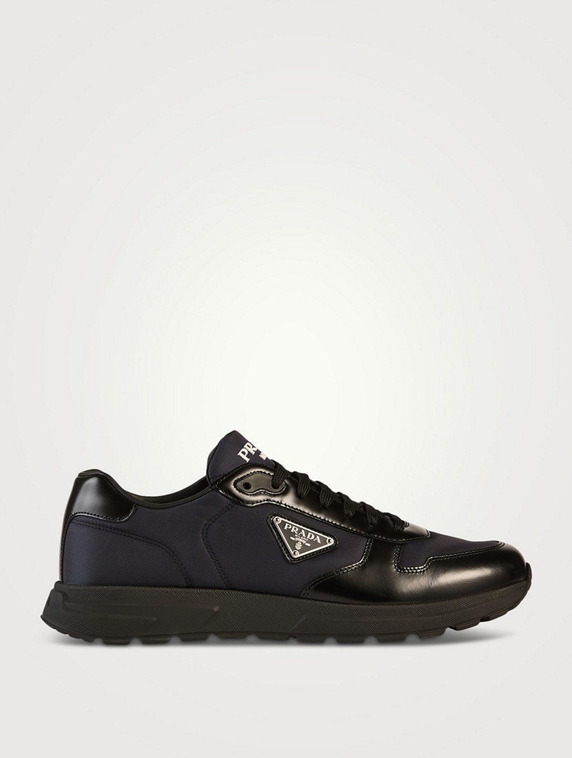 Prax Re-Nylon And Leather Sneakers