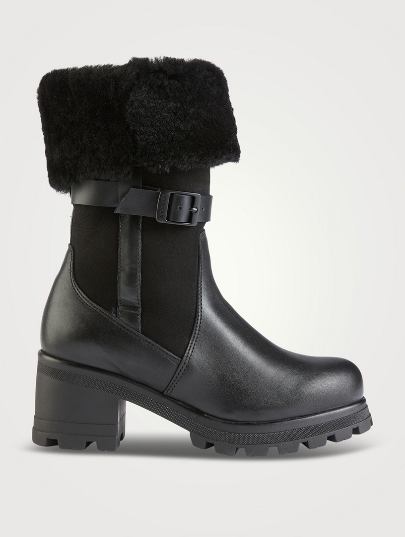 PAJAR Alina Shearling-Lined Leather Boots Holt Renfrew