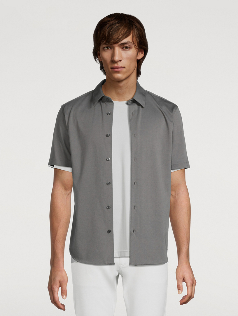 Irving Structure Knit Short-Sleeve Shirt