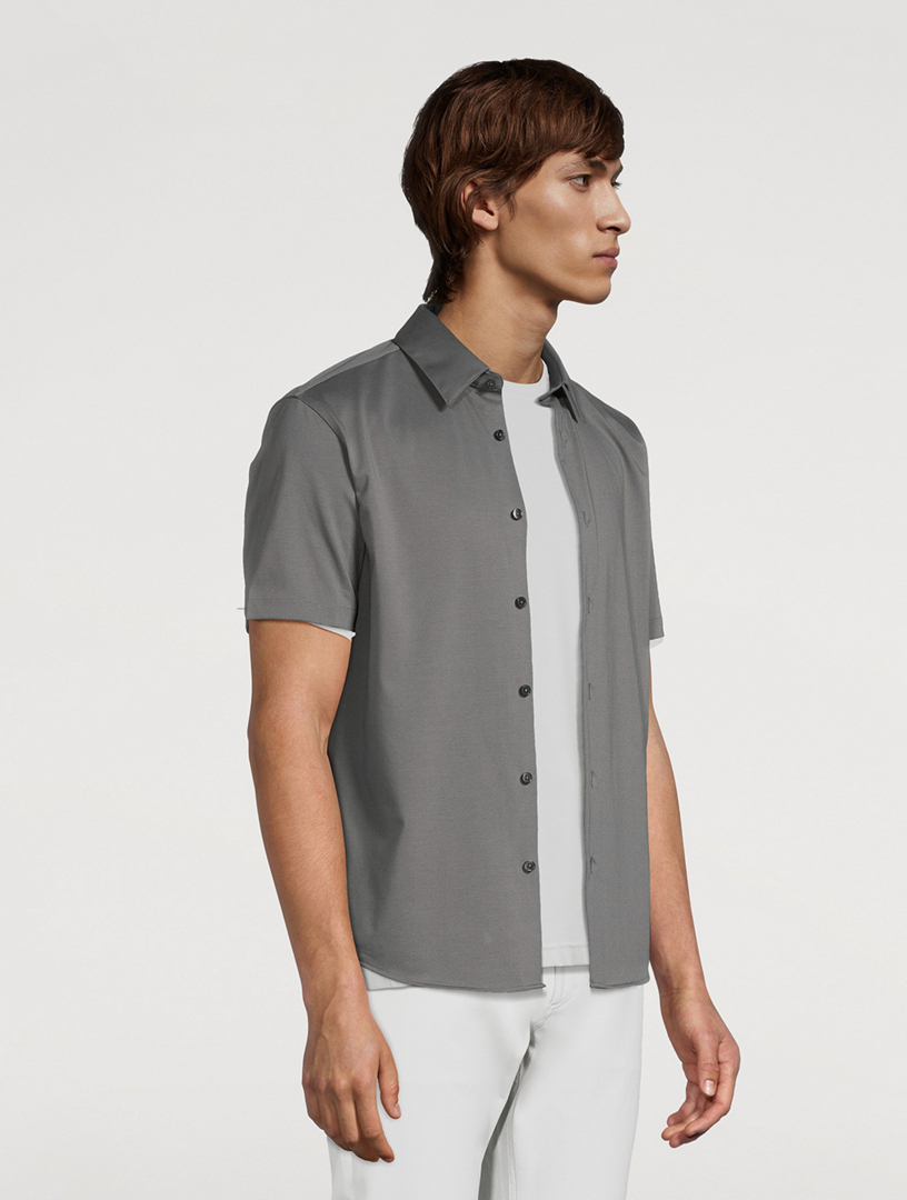 Irving Structure Knit Short-Sleeve Shirt