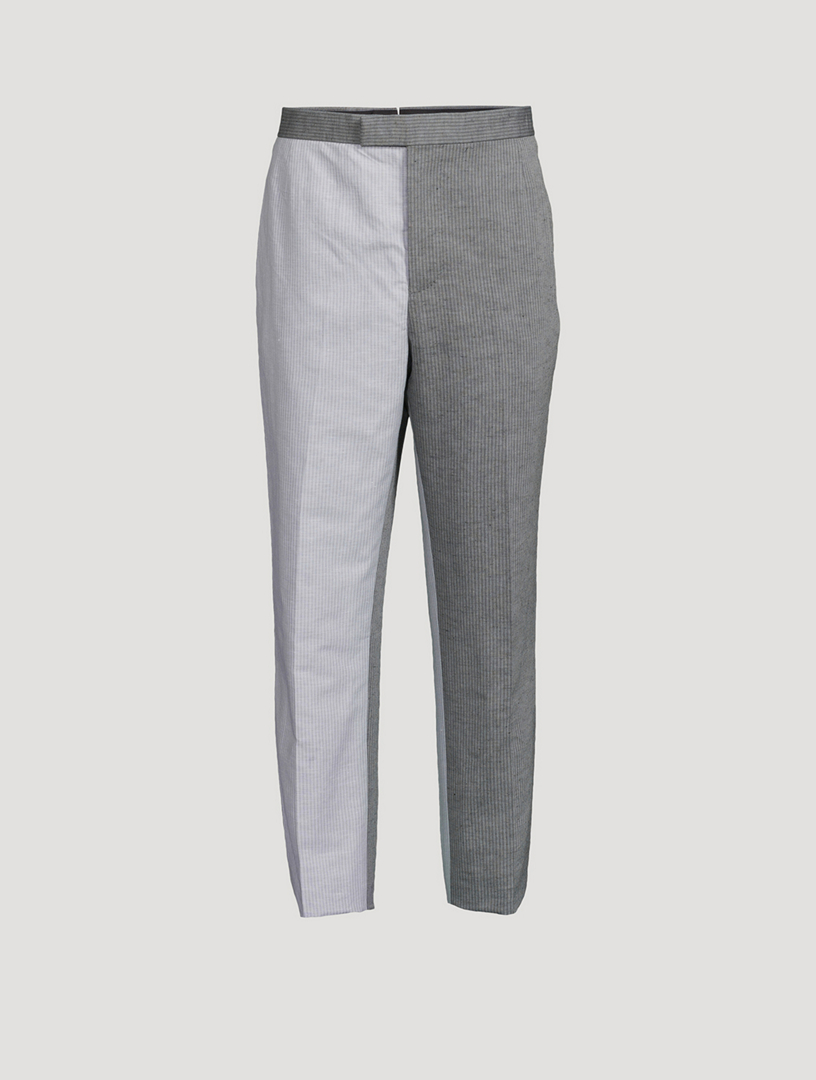 University Striped Linen And Cotton Trousers