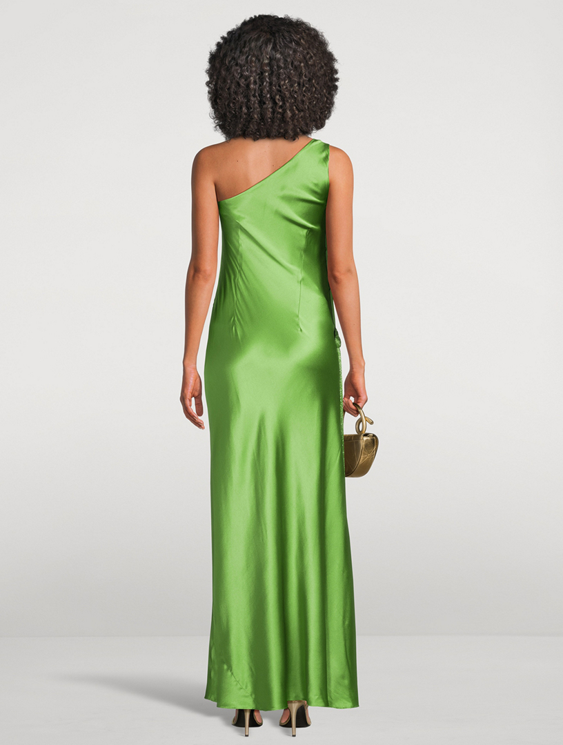 CULT GAIA Keya One-Shoulder Satin Gown | Holt Renfrew
