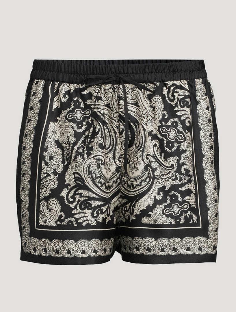 Frances Silk Shorts In Bandana Print