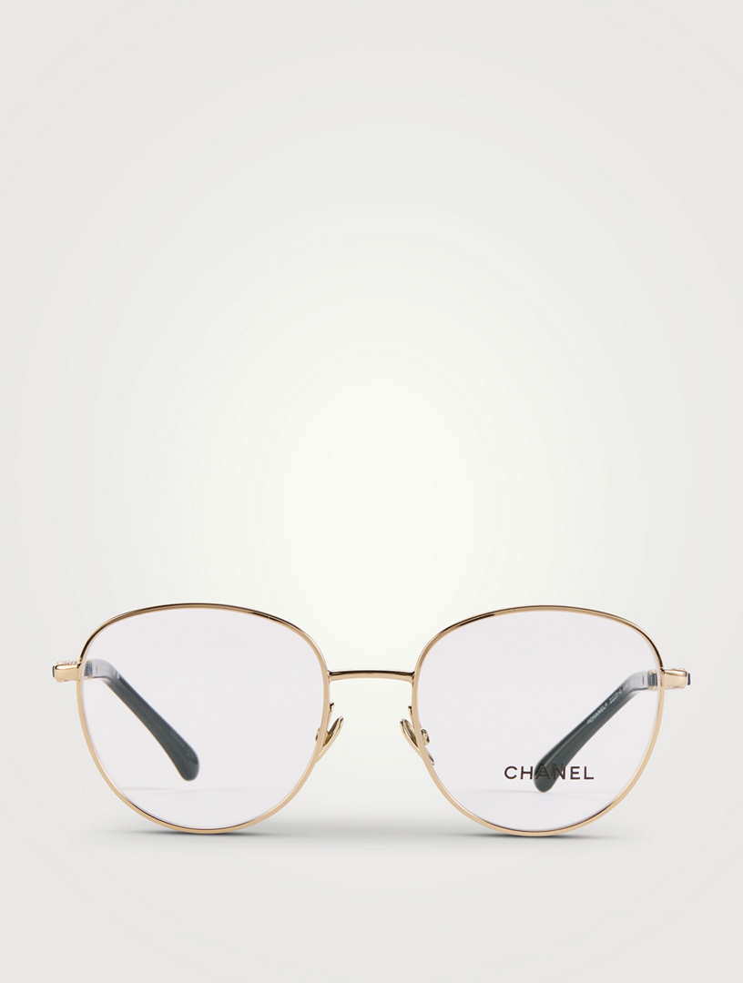 CELINE Metal Triomphe Oval Optical Glasses | Holt Renfrew