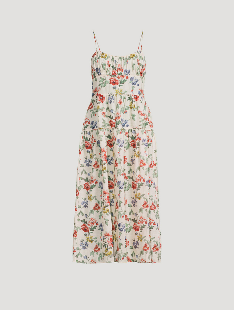 Benoit Midi Dress In Floral Print