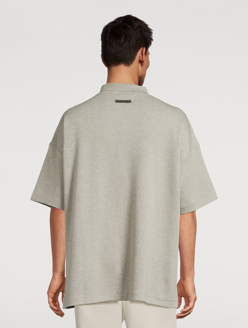 FEAR OF GOD ESSENTIALS Pique 90s Polo-Sleeve T-Shirt | Holt Renfrew