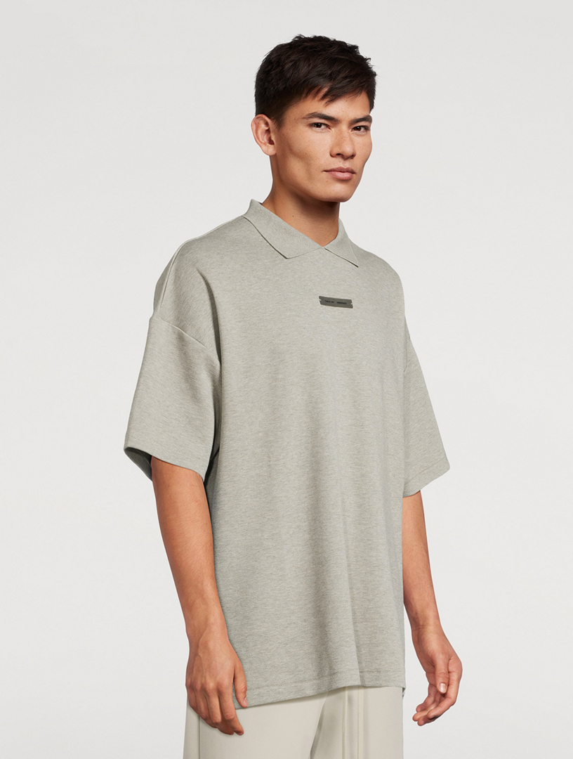 FEAR OF GOD ESSENTIALS Pique 90s Polo-Sleeve T-Shirt | Holt Renfrew