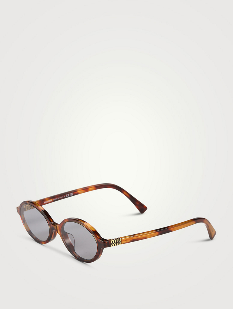 velocom miumiuサングラスべっ甲Brown MIU MIU Miu Regarde Oval Sunglasses | Holt Renfrew