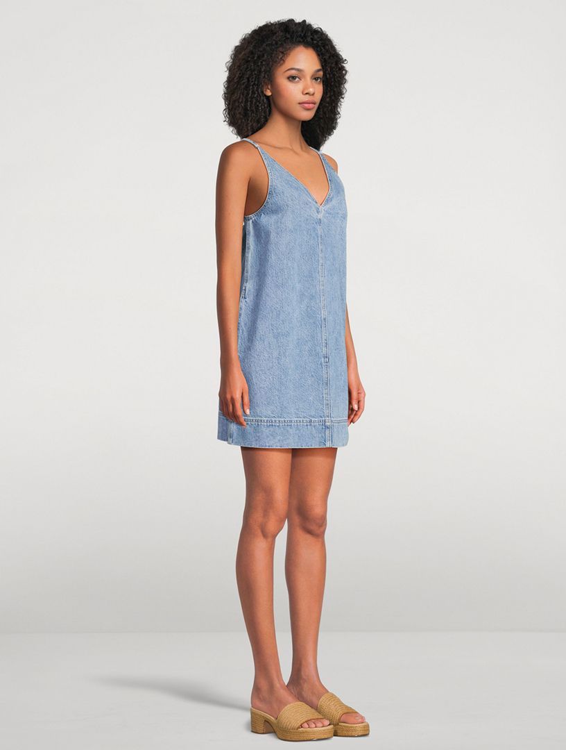 pistola tavi denim dress Pistola Tavi Pop Over Dress in Waves