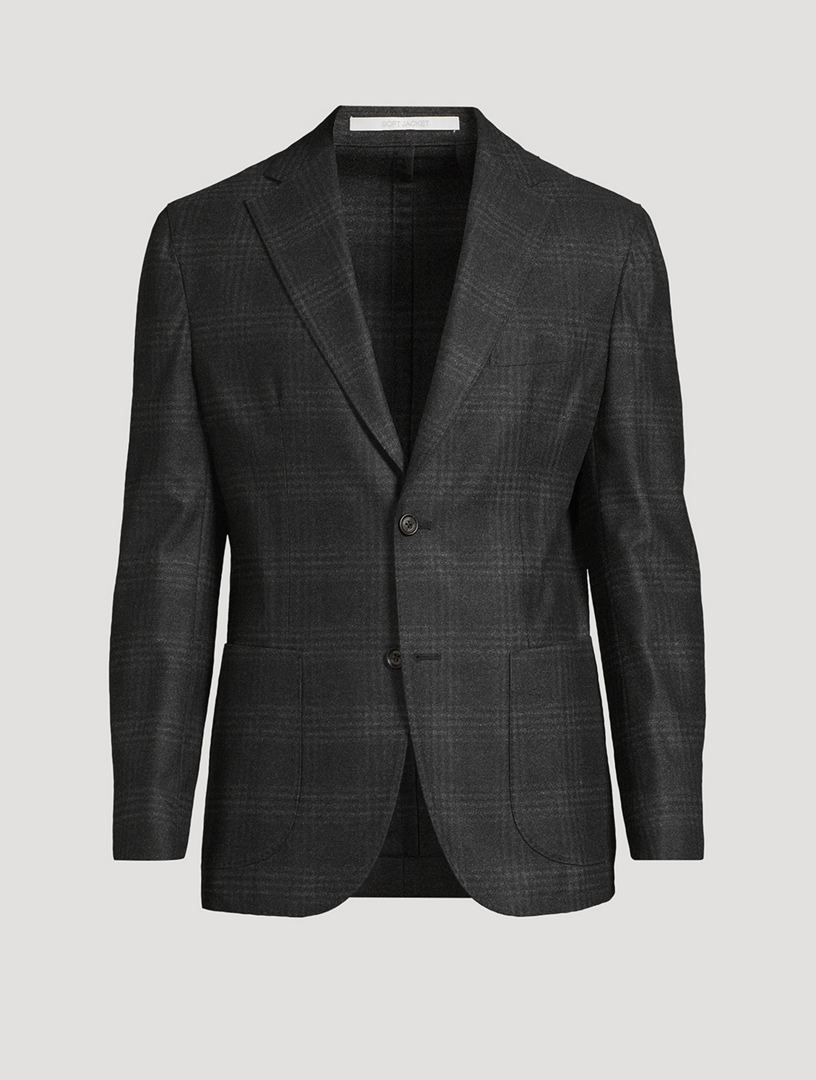 Wool-Blend Jacket In Check Print