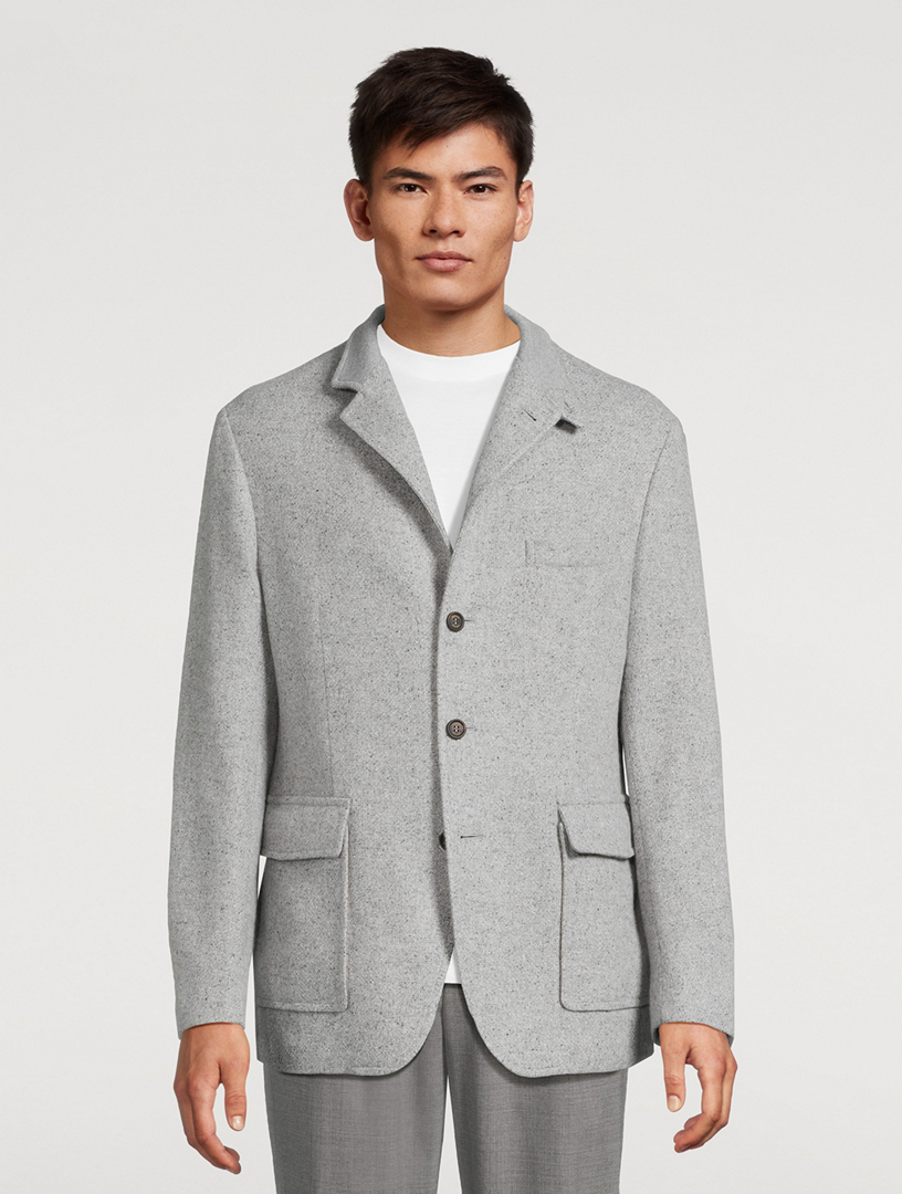 ELEVENTY Donegal Tweed Hybrid Jacket Holt Renfrew