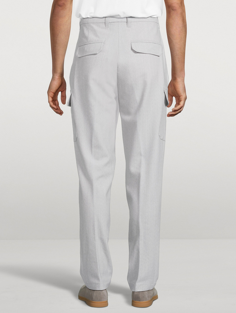 ELEVENTY Wool-Blend Stretch Cargo Pants | Holt Renfrew