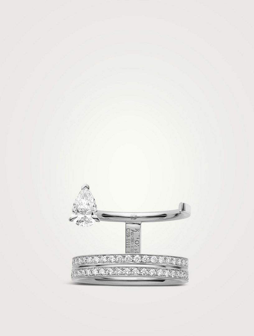 Serti Sur Vide Gold Ring With Diamonds