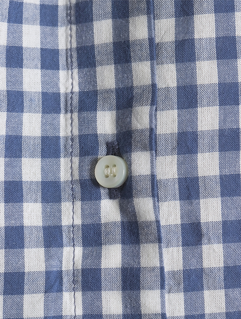 DÔEN June Puff-Sleeve Shirt In Gingham Print | Holt Renfrew