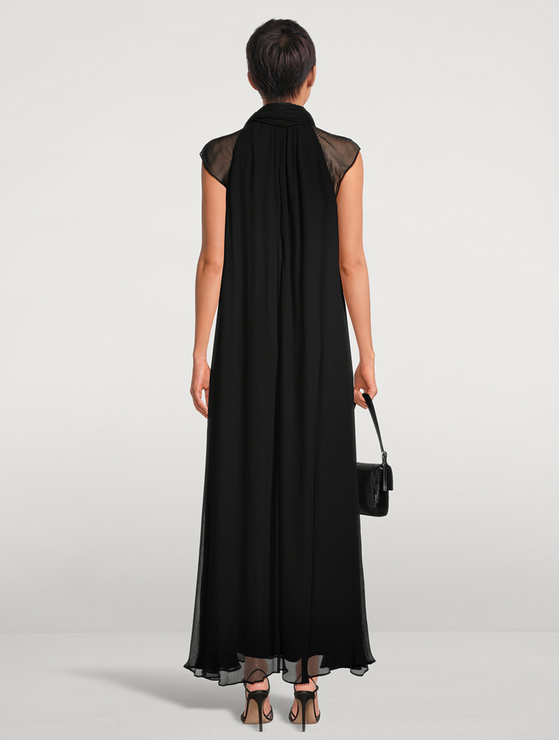 brown maxi dress for women Alex Chiffon Maxi Dress - Cacao Brown