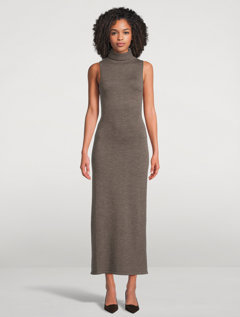 knee length dresses for ladies Canal Midi Dress in Truffle
