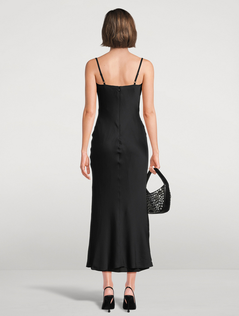 one strap midi dress Lingering Love One-Shoulder Twist Midi Dress Beige