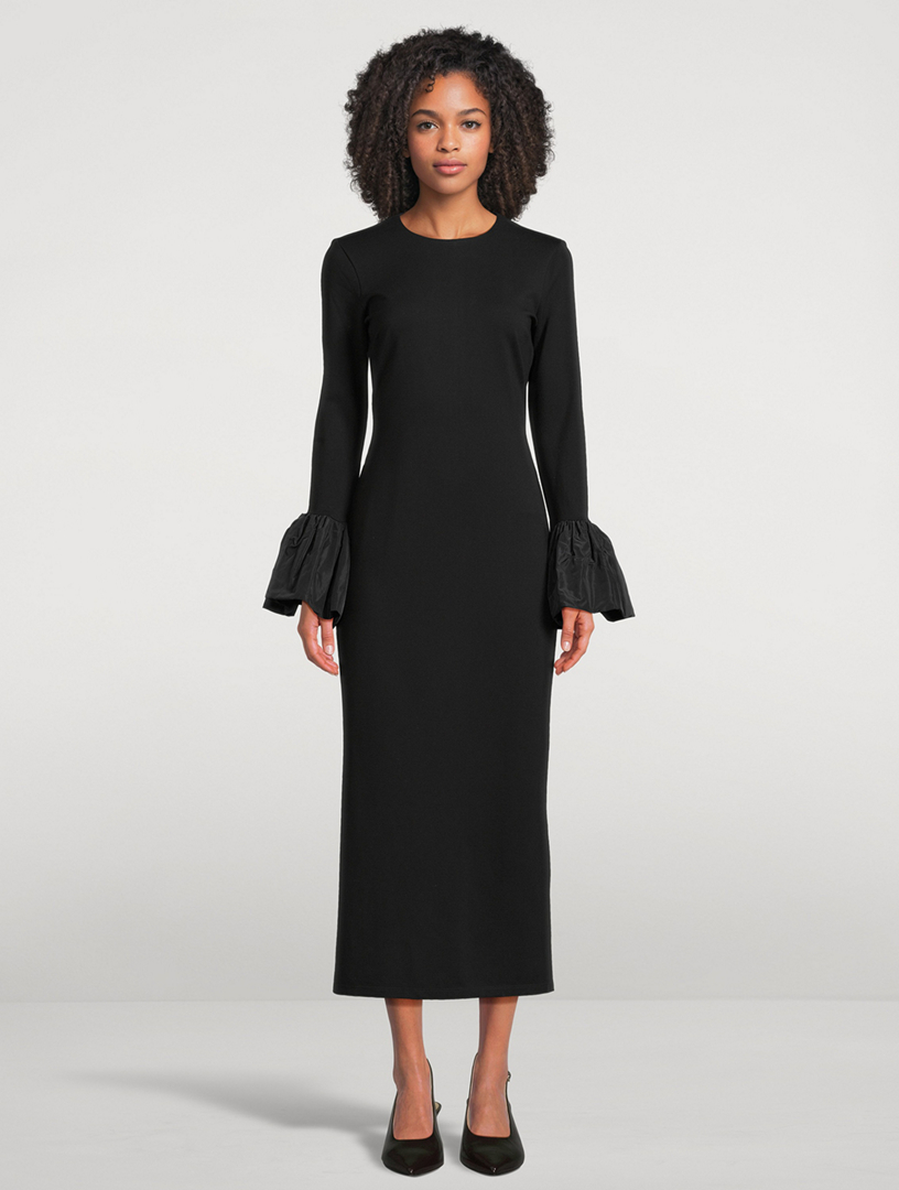 sleeveless sweater twofer maxi dress Tessa Twofer Sweater & Midi Dress Set Charcoal / Medium