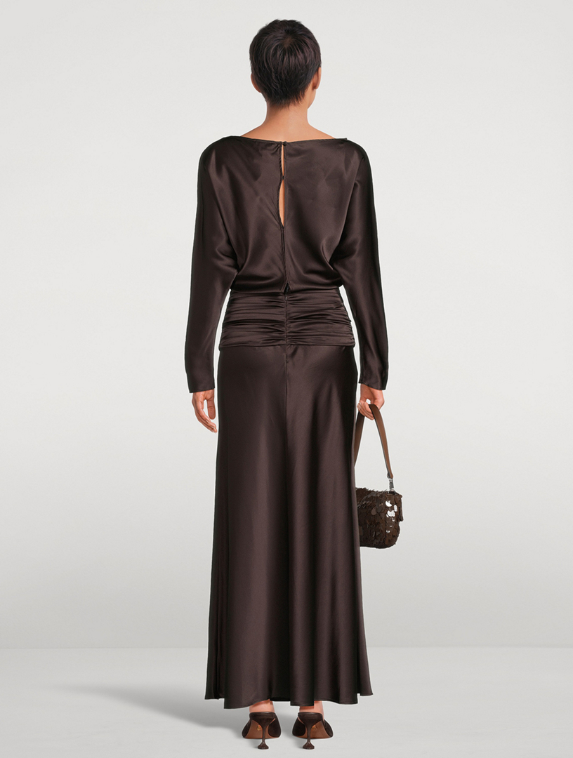 freda silk dress earth STAUD, Freda Silk Dress in Earth, Size 00
