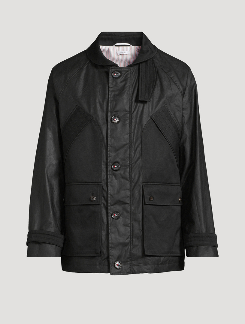 BURBERRY BLACK LABEL harrington jacket 黒 BURBERRY Gabardine Chester Harrington Jacket | Holt Renfrew