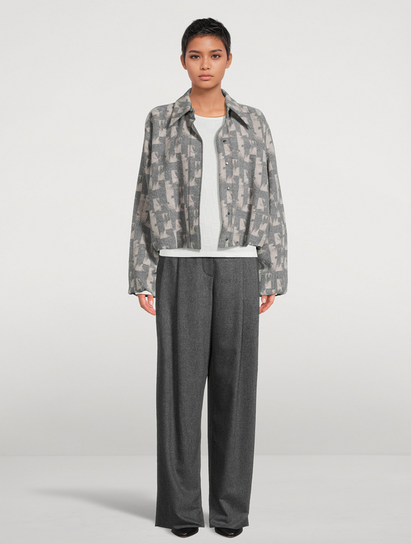 EMPORIO ARMANI Blouson Jacket In Geometric Print | Holt Renfrew