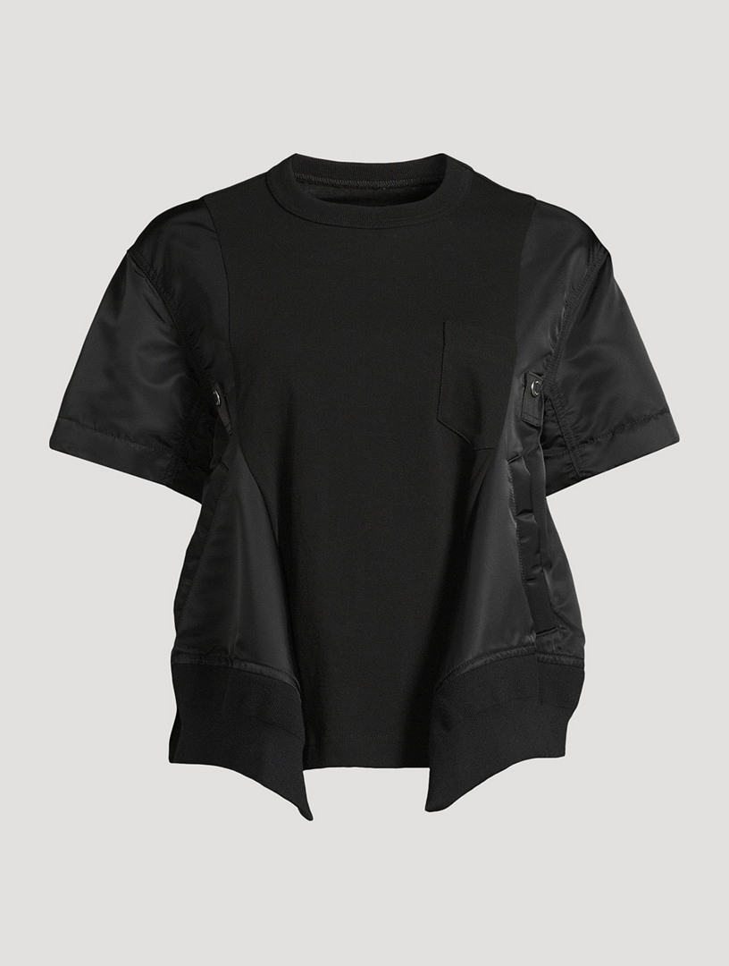 トップス Sacai 21AW Nylon Twill Mix Pullover SACAI Nylon Twill Mix Sweatshirt | Holt Renfrew