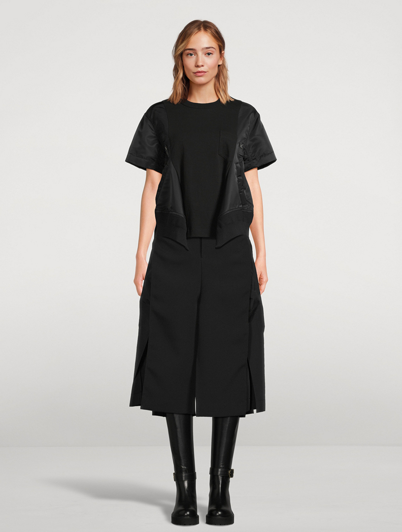 トップス Sacai 21AW Nylon Twill Mix Pullover SACAI Nylon Twill Mix Sweatshirt | Holt Renfrew