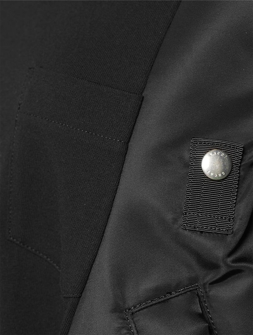 トップス Sacai 21AW Nylon Twill Mix Pullover SACAI Nylon Twill Mix Sweatshirt | Holt Renfrew