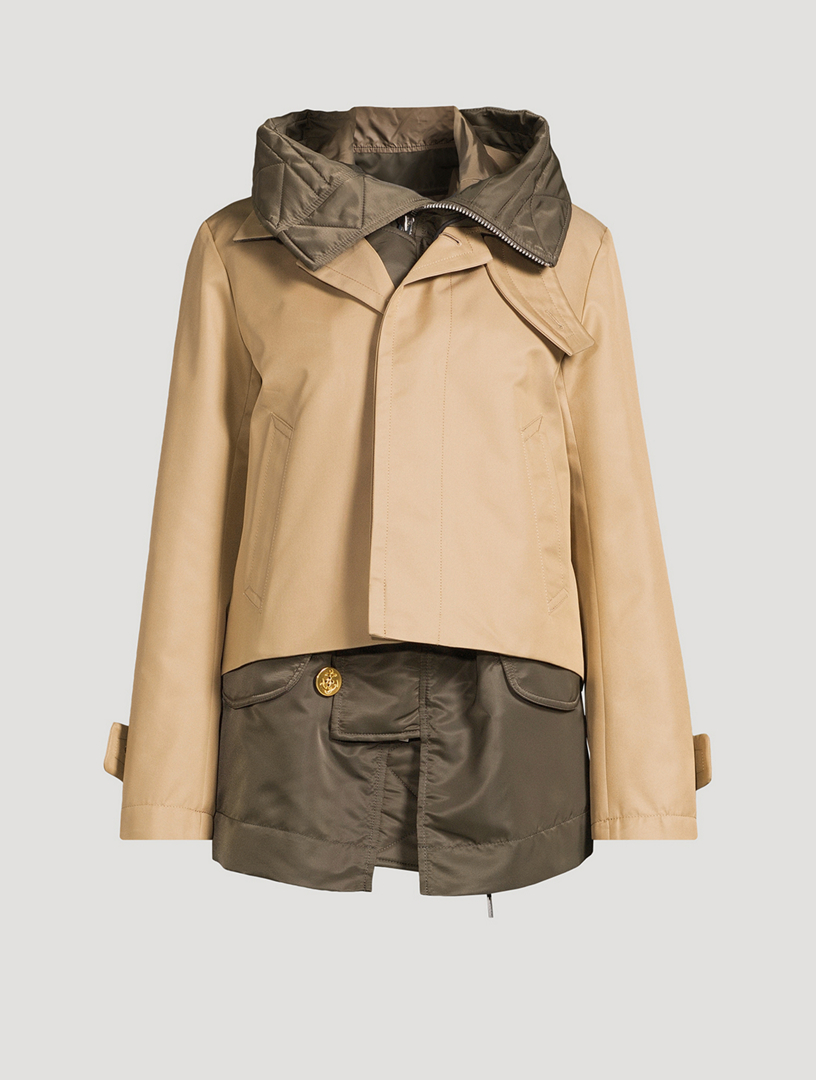 Cotton Gabardine And Nylon Twill Jacket
