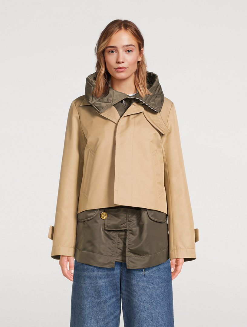 SACAI Cotton Gabardine And Nylon Twill Jacket | Holt Renfrew