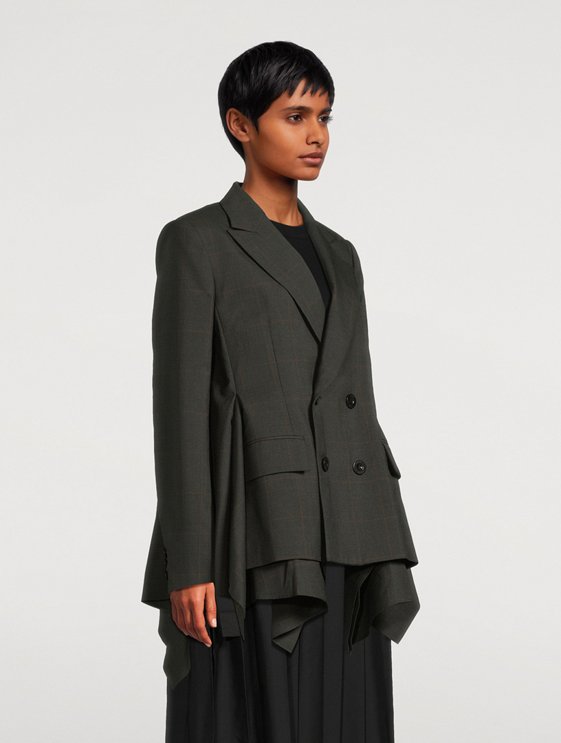 コート Sacai Balzer double-breasted wool and silk SACAI Double-Breasted Wool Blazer | Holt Renfrew