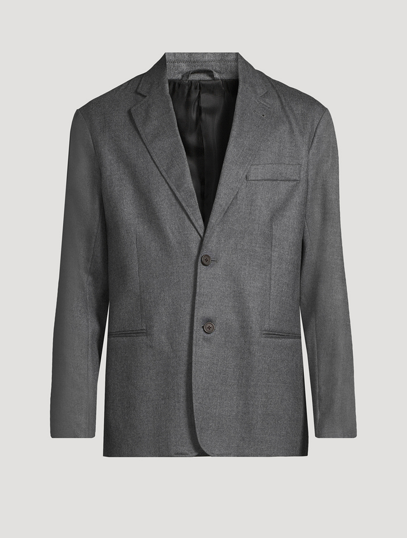 Wool Stretch Twill Two-Button Sport Jacket
