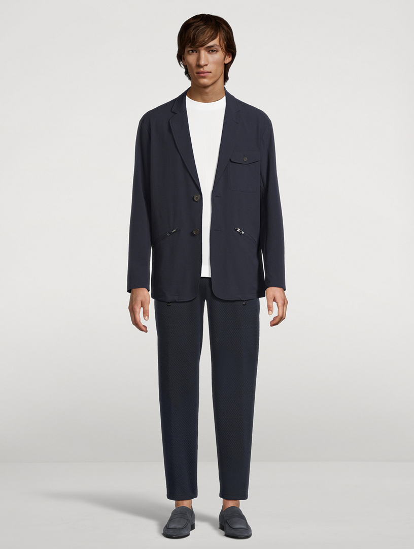 EMPORIO ARMANI Jacquard Double Jersey Chino Pants | Holt Renfrew