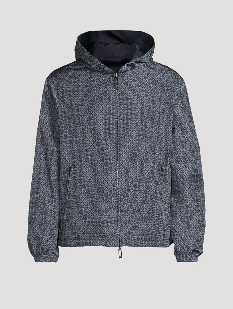 EMPORIO ARMANI Reversible Nylon Blouson Jacket In Majolica