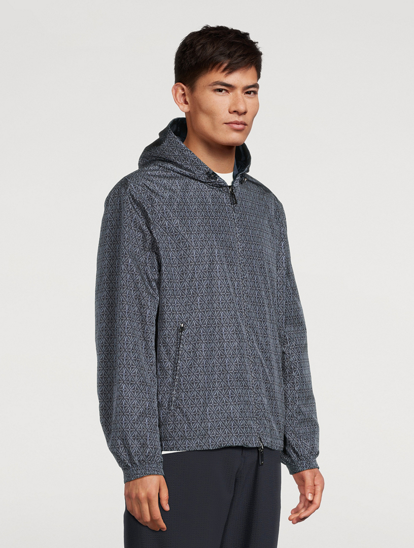 EMPORIO ARMANI Reversible Nylon Blouson Jacket In Majolica