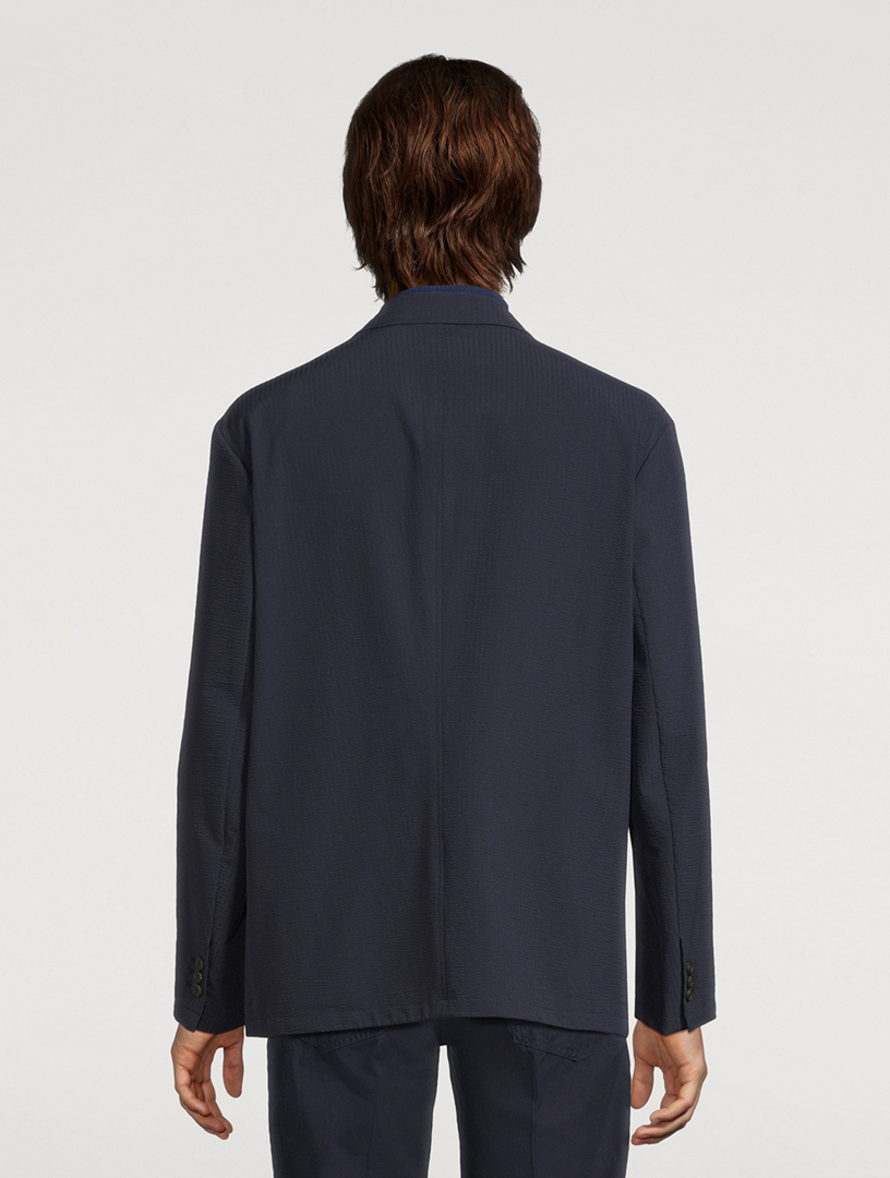 EMPORIO ARMANI Nylon Seersucker Jacket | Holt Renfrew