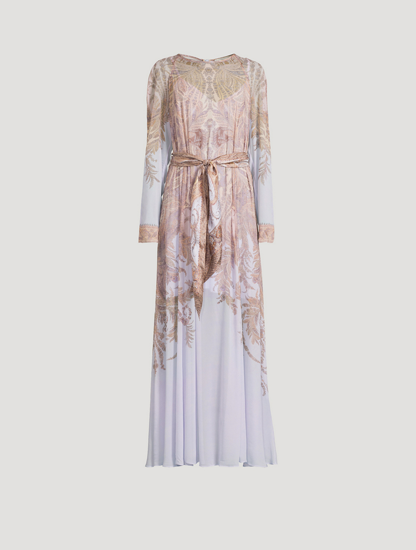 ZIMMERMANN Robe longue Hypnotic à ceinture à imprimé style