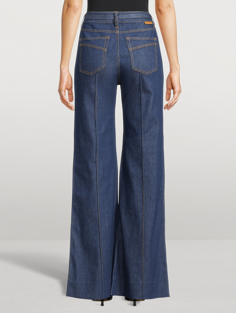 ZIMMERMANN Belted Wide-Leg Jeans | Holt Renfrew