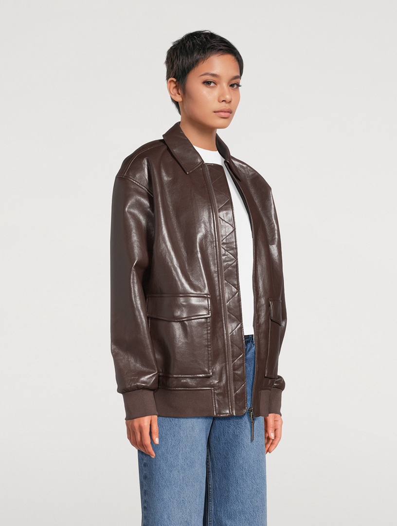ANINE BING Kelanie Recycled Leather Jacket | Holt Renfrew