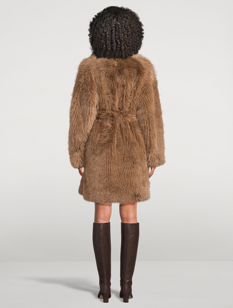 MACKAGE Kacela Belted Faux Fur Coat | Holt Renfrew