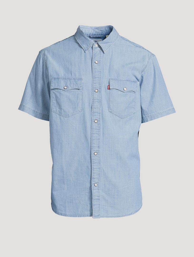 Short-Sleeve Relaxed Western Shirt