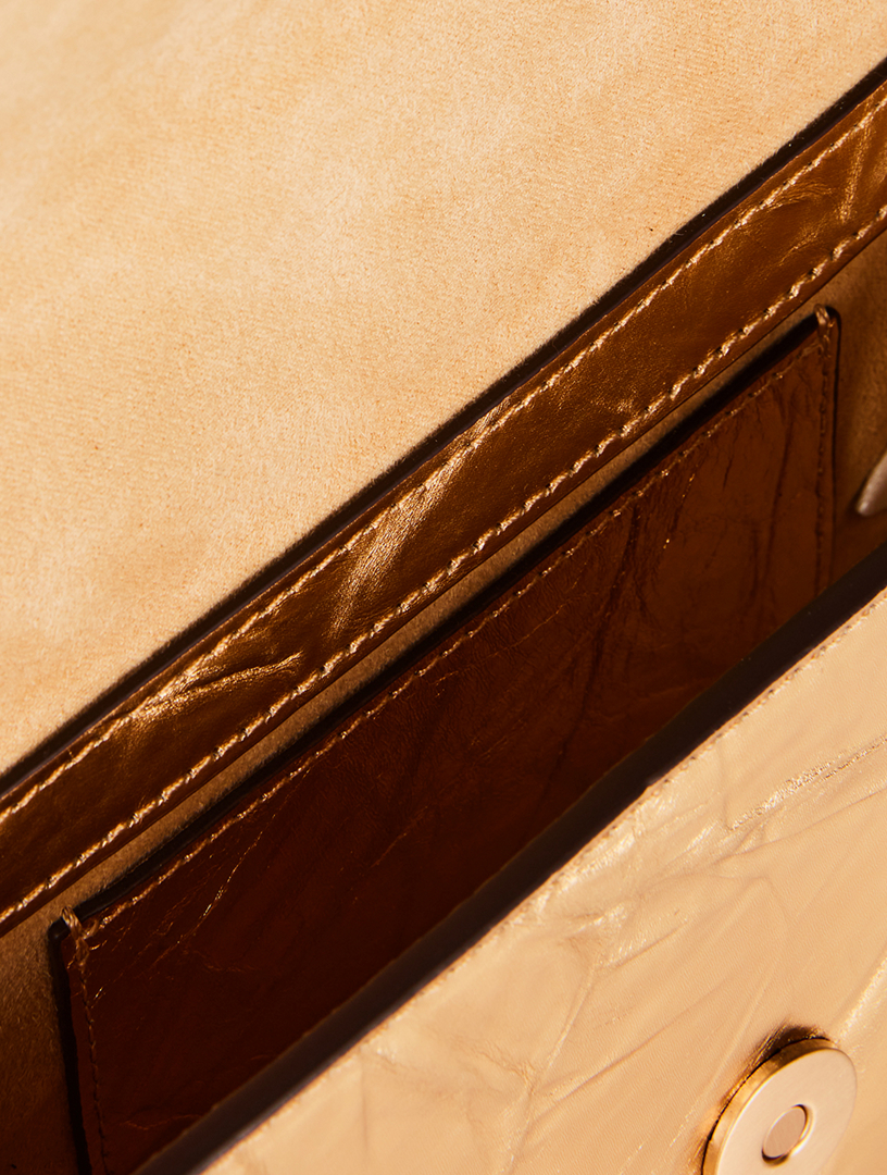 CULT GAIA Nano Azariah Metallic Leather Top Handle Bag | Holt Renfrew