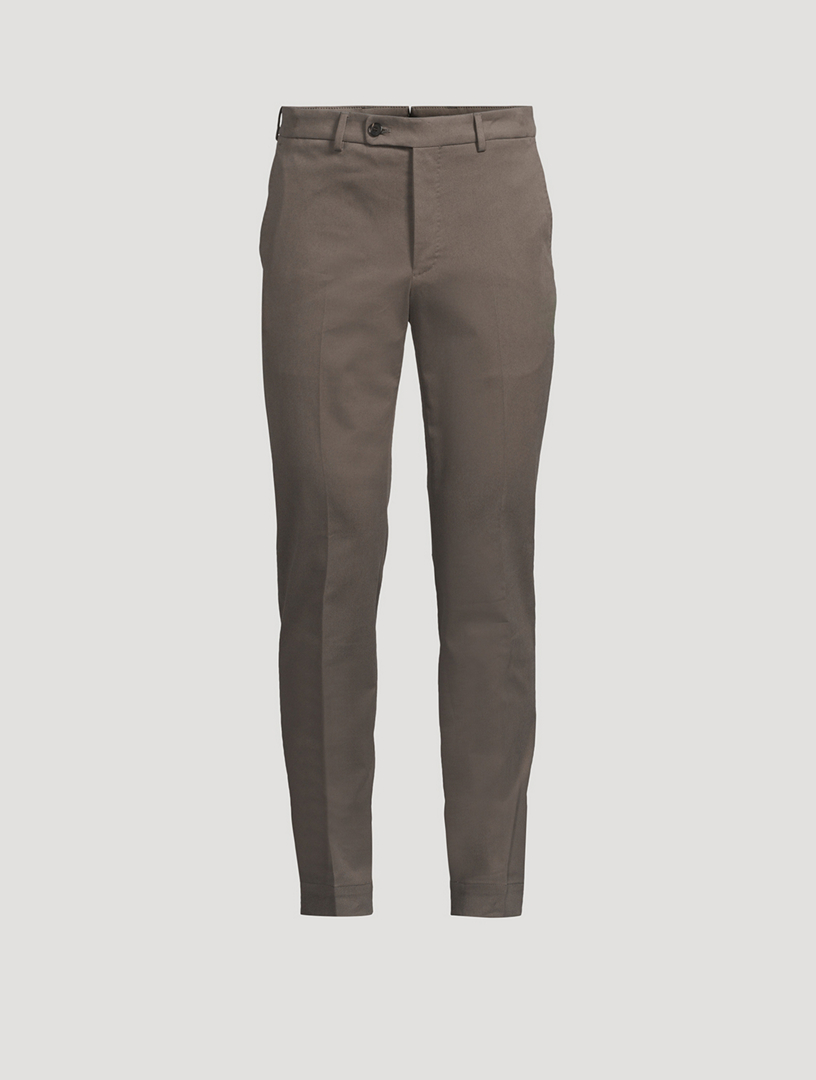 Stretch Cotton Tapered Pants