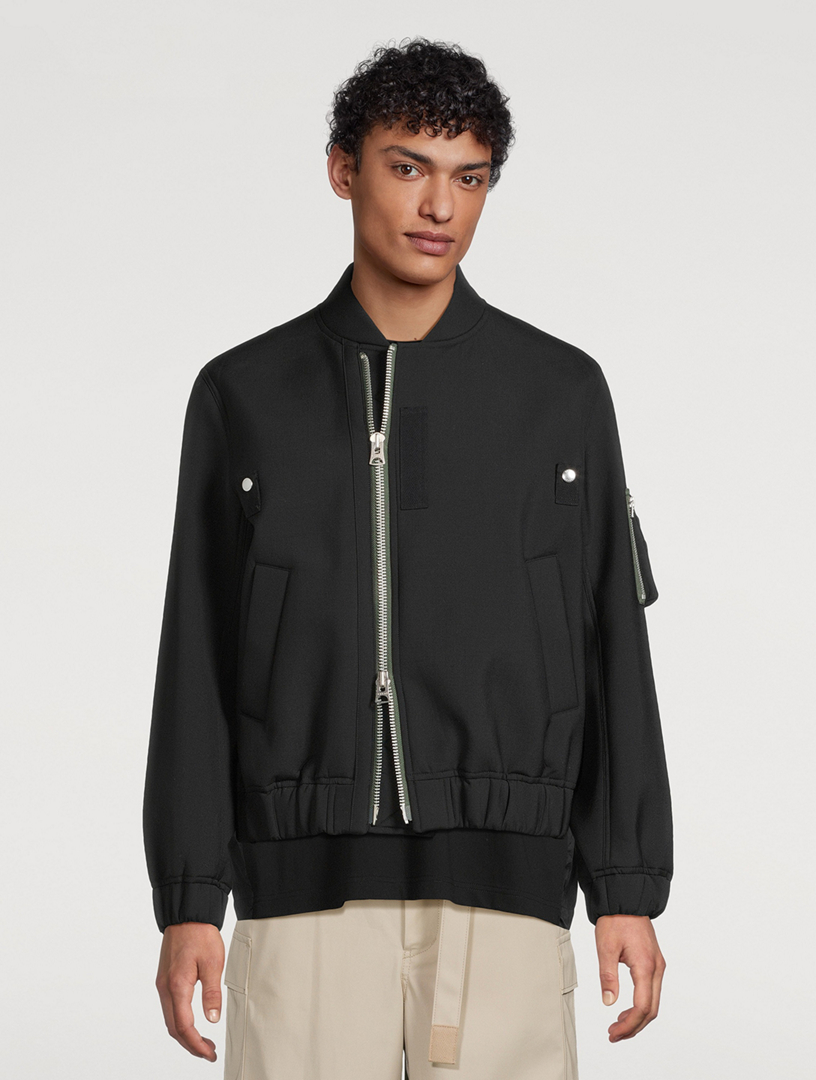 ジャケット・アウター zacblc SACAI Wool-Blend Bomber Jacket | Holt Renfrew