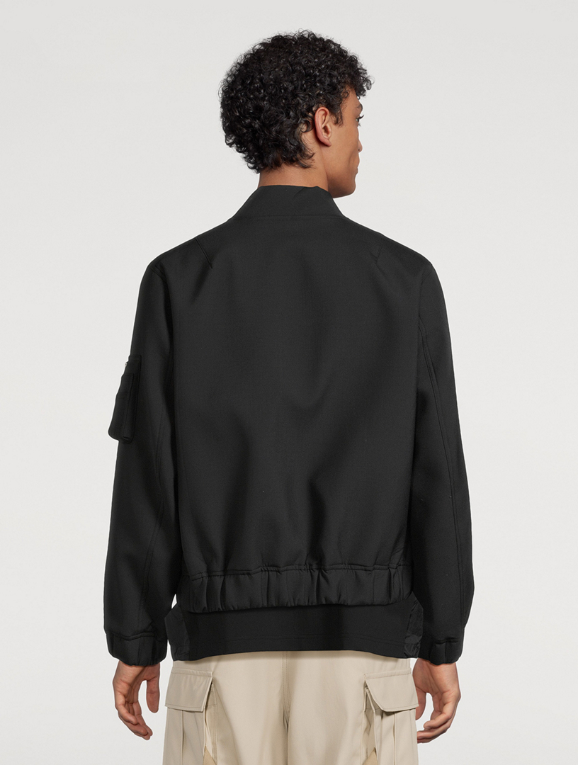 SACAI Wool-Blend Bomber Jacket | Holt Renfrew