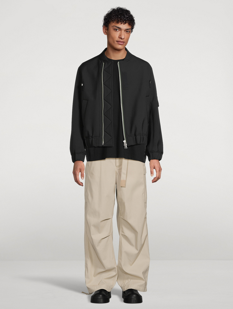ジャケット・アウター zacblc SACAI Wool-Blend Bomber Jacket | Holt Renfrew